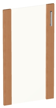 Дверь низкая стеклянная в дерев. рамке (правая)
