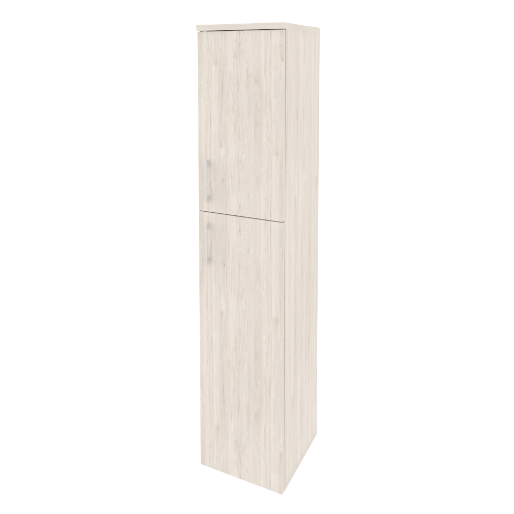 Шкаф высокий узкий правый (1 средний фасад ЛДСП + 1 низкий фасад ЛДСП)