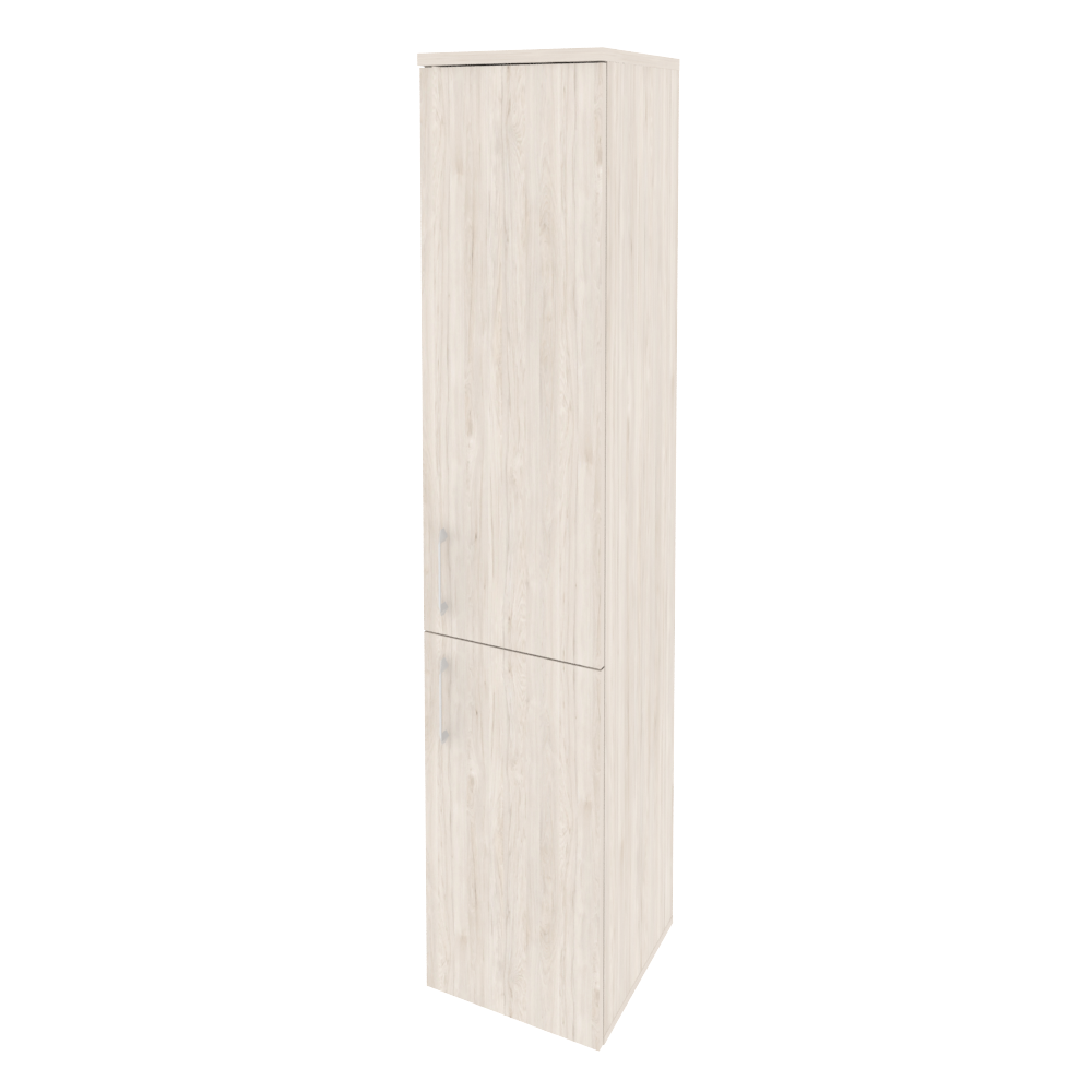 Шкаф высокий узкий правый (1 низкий фасад ЛДСП + 1 средний фасад ЛДСП)
