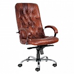 Кресло руководителя Premier steel chrome  Эко-кожа/PU-кожа Натуральная кожа Ткань 