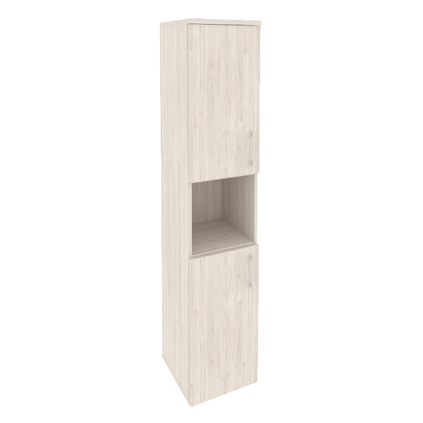 Шкаф высокий узкий левый (2 низких фасада ЛДСП) Onix Wood/Оникс Вуд O.SU-1.5(L)