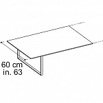 Терминальная столешница ширин. 160 см для переговорного стола AES 31505