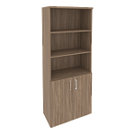 Шкаф высокий широкий (2 низких фасада ЛДСП) Onix Wood/Оникс Вуд O.ST-1.1