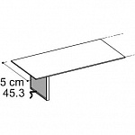 Терминальная столешница ширин. 115 см для переговорного стола + 1 боковина для вертикальной проводки кабеля (картер) AES 41407