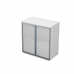 Шкаф низкий со стеклом в алюминиевой раме Gloss line / Глосс лайн 9НШ.023.3
