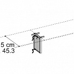 Опора + 1 боковина для вертикальной проводки кабеля (картер) для переговорных столов ширин. 115 см AES 99104
