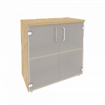 Шкаф низкий широкий (2 низких фасада стекло) Onix Wood/Оникс Вуд O.ST-3.2