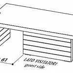 Стол письменный с открытой панелью левый Jera 159 962 