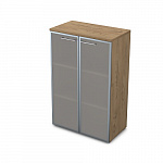 Шкаф средний со стеклом в алюминиевой раме Gloss line / Глосс лайн 9НШ.017.6