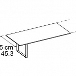 Терминальная столешница ширин. 115 см для переговорного стола AES 31410