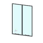 Двери средние стеклянные (прозрачные) в алюминиевой рамке GENESIS OPERATIV JNO500