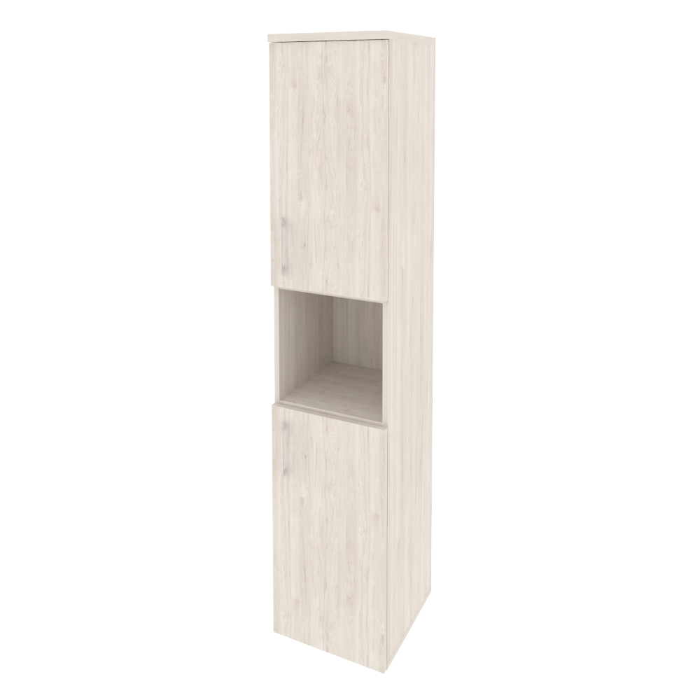 Шкаф высокий узкий правый (2 низких фасада ЛДСП)