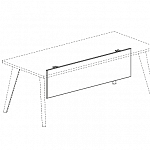 Фронтальная Меломиновая панель для стола с коническими опорами Attiva 22SC / C