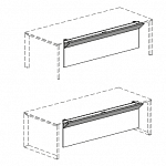 Фронтальная Меломиновая панель с кожаной вставкой для столов о-образными опорами или П-образными опорами Attiva C120SCVE / AB