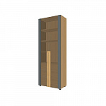 Шкаф высокий со стеклянными дверьми и боксом с 3-мя ящиками Remo Rem-46 + Rem-03.2 + Rem-52
